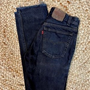 Vintage Dark Wash Levi's Straight Leg Jeans Size 24